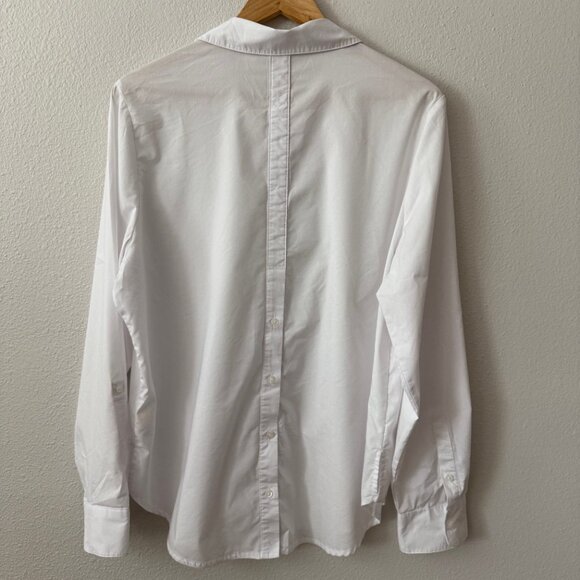 Westbound White Button Down Front AND Back Long Roll Up Sleeves Blouse Size XL - Picture 3 of 7